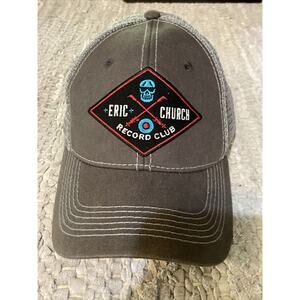 Vintage Eric Church officially license ball hat cap Gray Mesh Back Snapback LOGO